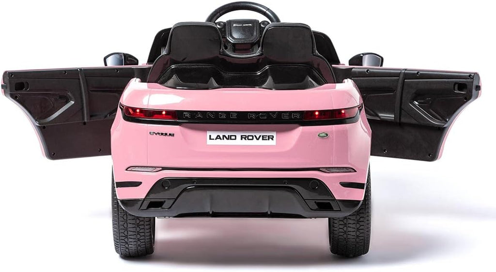 Coche eléctrico Infantil Rosa Land Rover Evoque 12V con Pantalla MP4, Mando a Distancia y Ruedas de Goma EVA