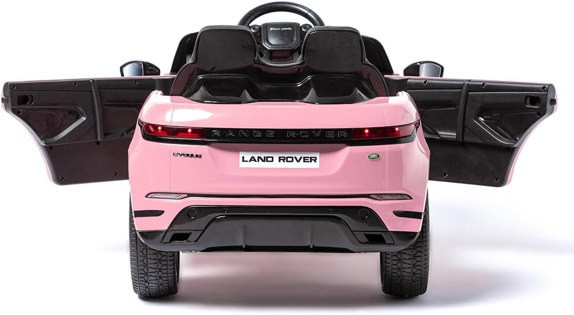Coche eléctrico Infantil Rosa Land Rover Evoque 12V con Pantalla MP4, Mando a Distancia y Ruedas de Goma EVA