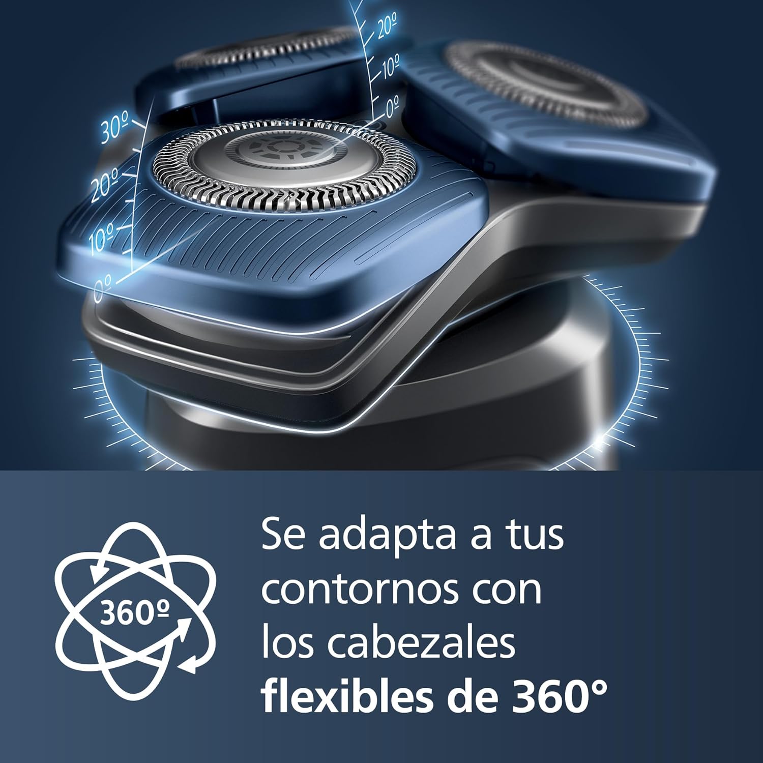 Serie 7000 Afeitadora Eléctrica Hombre, Máquina de Afeitar Barba con Recortadora, 45 cuchillas, 60min de uso, En Seco y Húmedo, Recargable, Centro de Limpieza, Base Carga, S7886/55, Negro