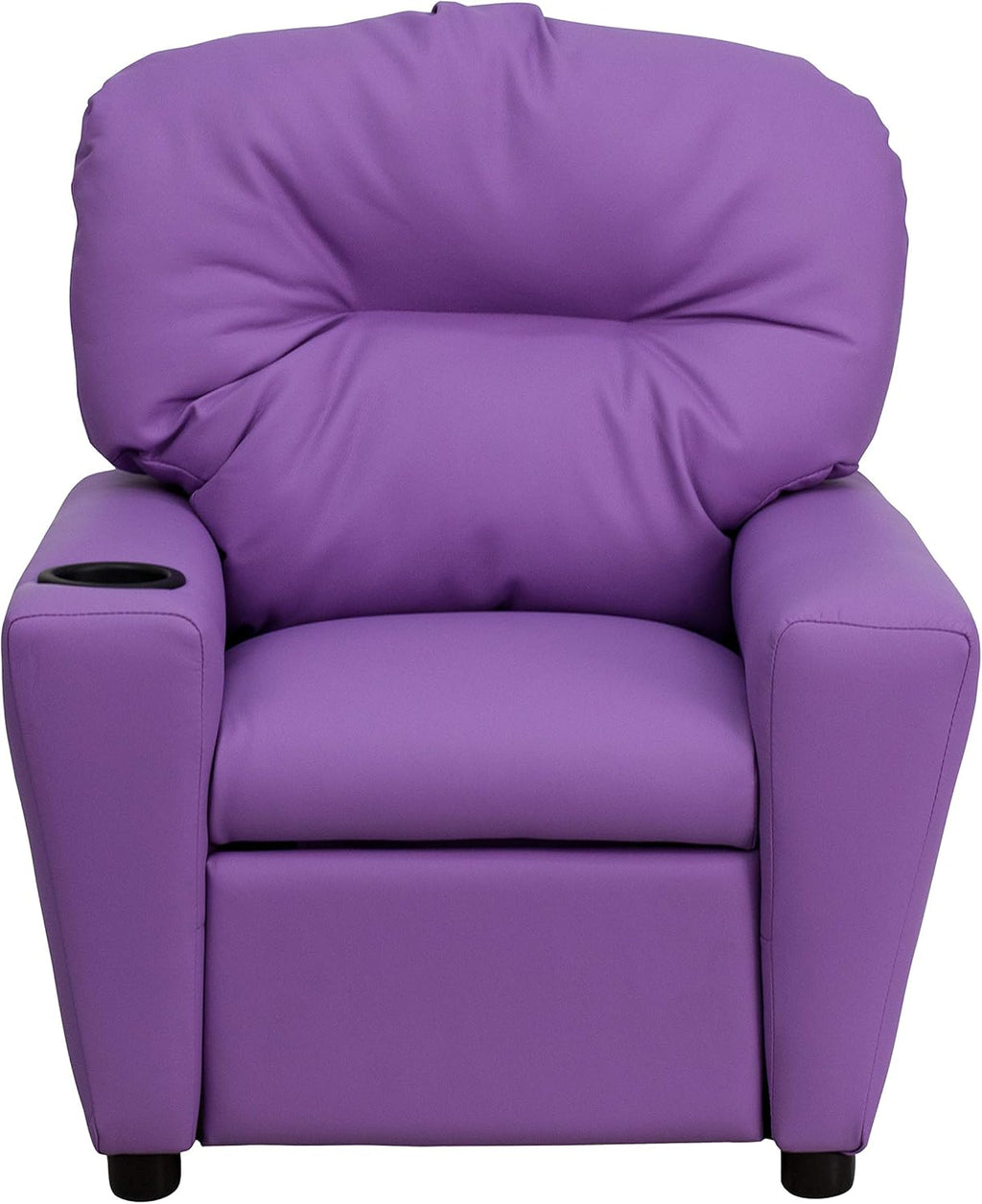 Flash Furniture Współczesny leżak dziecięcy z uchwytem na kubki, drewno, beżowy winyl, 66,04 x 53,34 x 53,34 cm