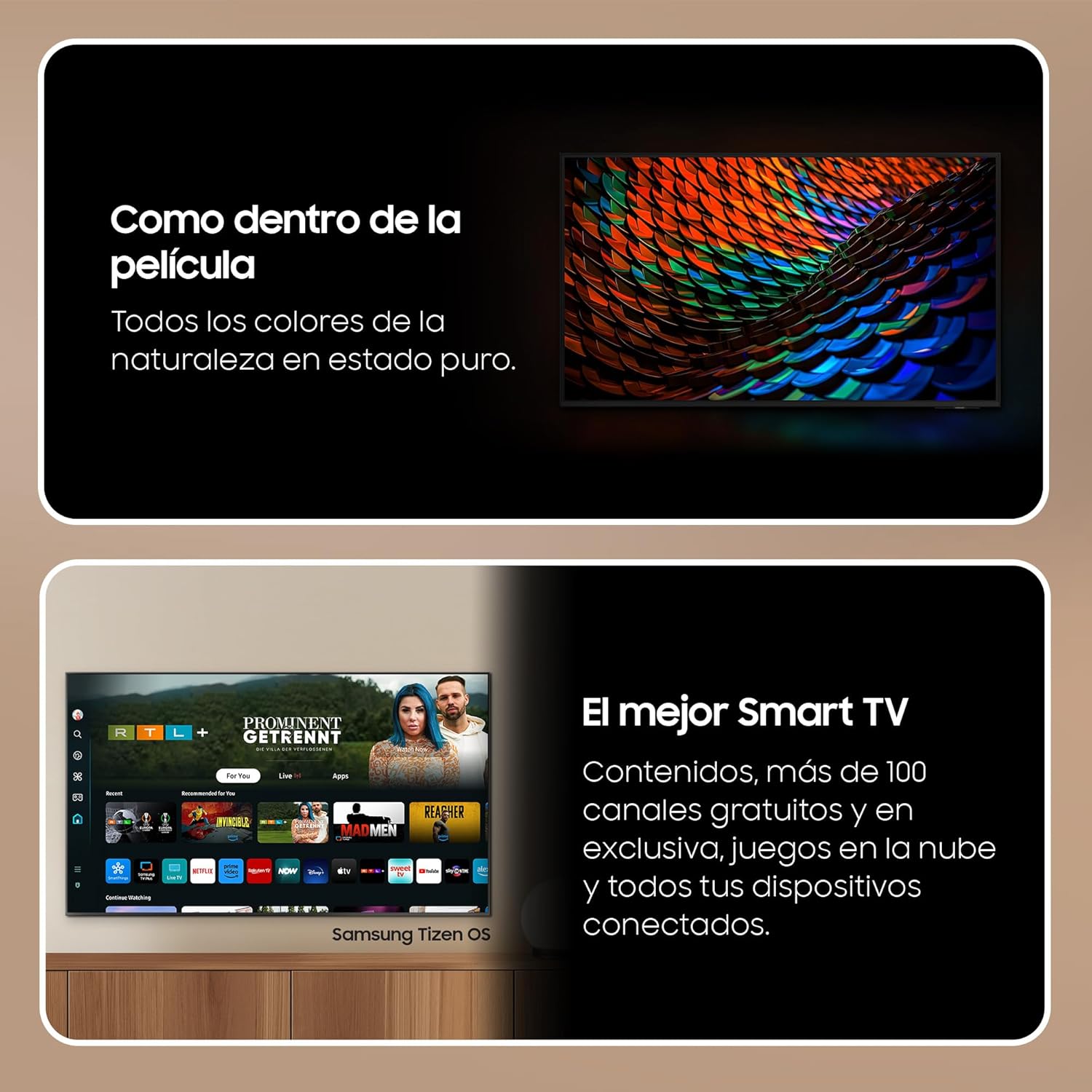 TV Crystal UHD 2024 50DU7105 Smart TV de 50" Crystal UHD con Colores Puros con PurColor, el Mejor Smart TV, Todos los Altavoces a la Vez con Q-Symphony y controla tu casa con SmartThings