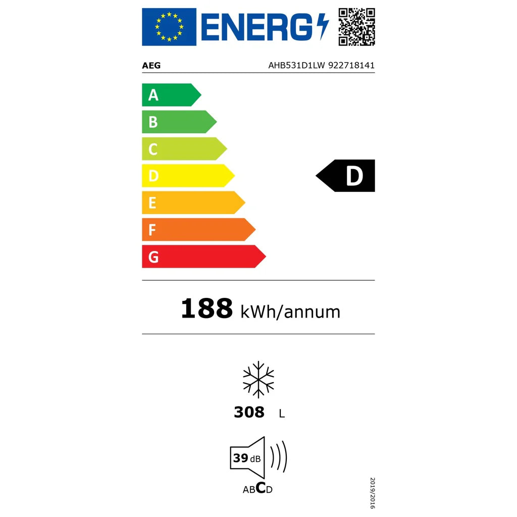 2025 Congelador arcón Electrolux AEG AHB531D1LW blanco