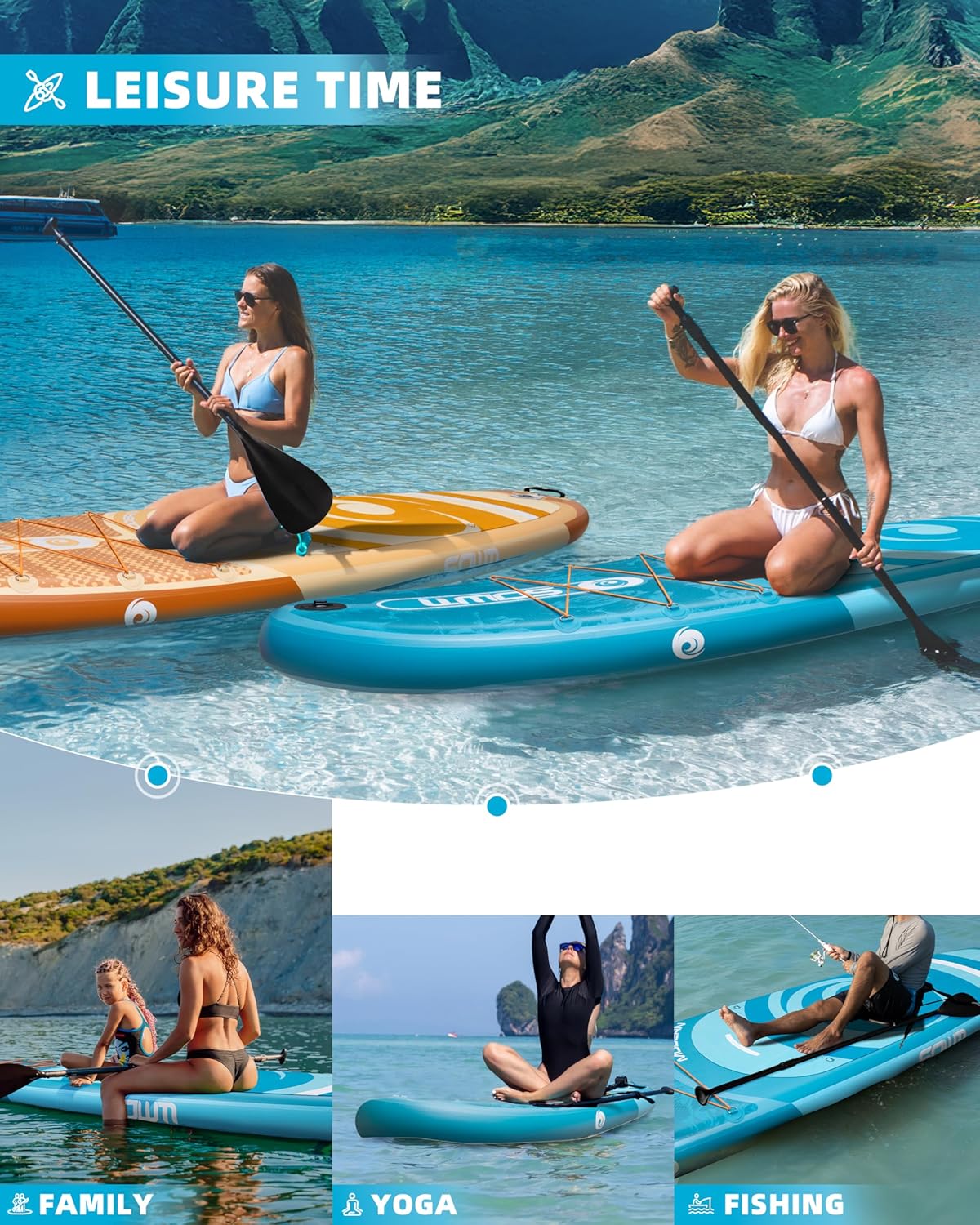 Tabla de Paddle Surf Hinchable 320cm con Accesorios Incluidos de Primera Calidad, Remo Ajustable, Bomba de Mano, Mochila de Transporte. 320 x 84 x 15 cm, Soporta hasta 158Kg