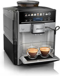 Siemens - Superautomatic coffee maker, EQ6 plus s500, aromaDouble Shot, autoMilk Clean, ceramDrive, Display CoffeeSelect, Black/Inox, TE655203RW