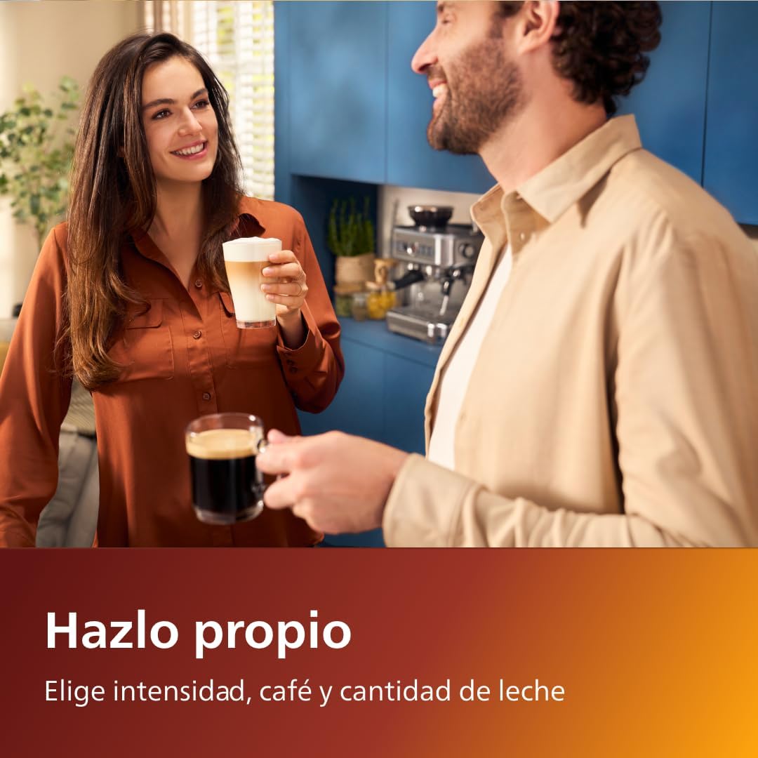 Serie 5400 Cafetera Superautomática - Sistema de Leche LatteGo, 12 Variedades de Café, Pantalla Intuitiva, 4 Perfiles de Usuario, Negro (EP5441/50)