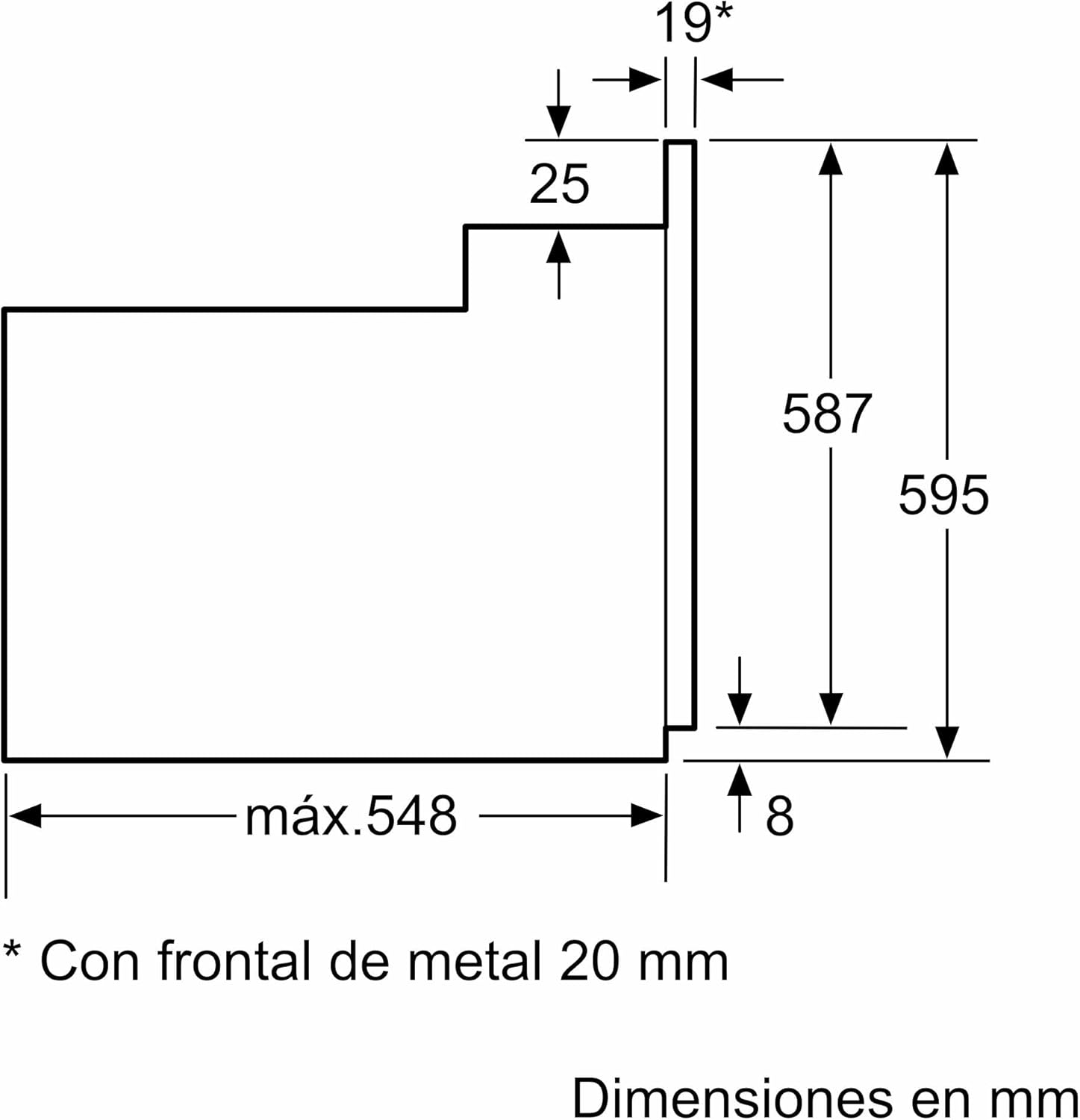 Balay Horno Multifunción, 60 cm de ancho, Control Comfort, Precalentamiento Rápido, 7 funciones, Negro/Acero inoxidable, 3HB2030X0