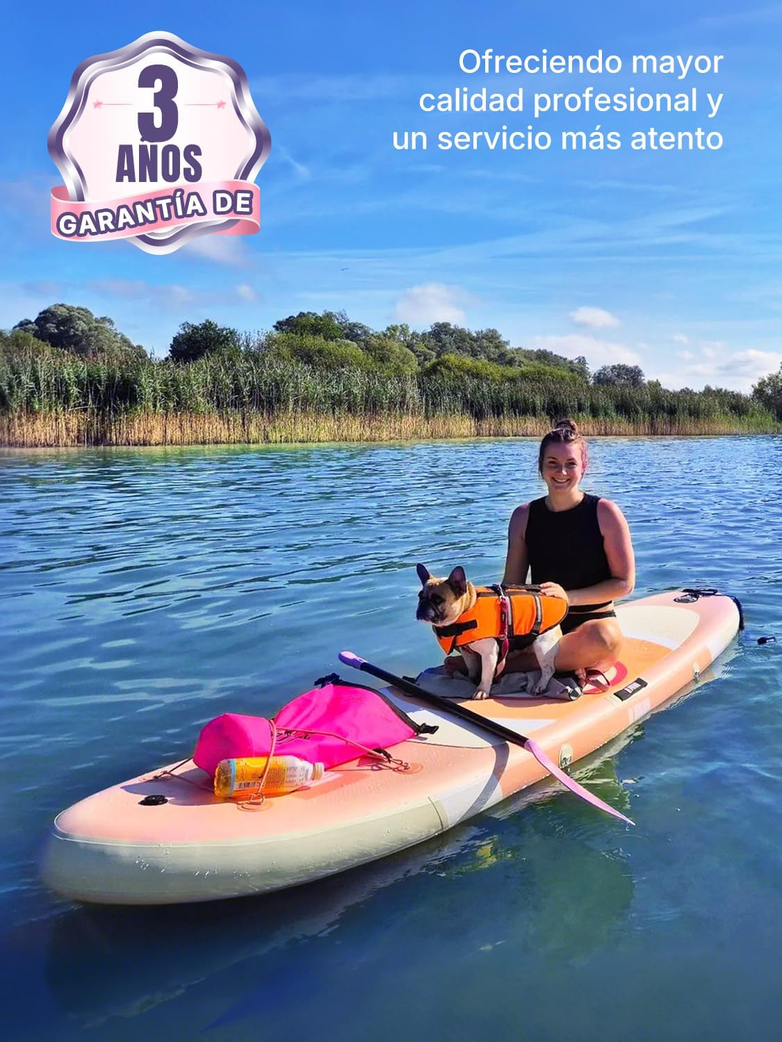 Niphean Tabla Paddle Surf Hinchable, Tabla de Paddle Surf 305 cm con Aletas de Equilibrio para Principiantes y Accesorios Resistentes, Sup Board para Adultos, Stand up Paddle Board Versátil para Yoga