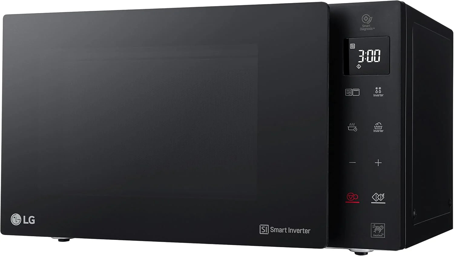 LG MH6535GIS Mikrowelle mit   Inverter Technologie & Quarz Grill, 25 Liter Kapazitt, 1000 W, Automatikprogramme, einstellbare Leistungsstufen für optimales Garen und EasyClean-Funktion, Schwarz