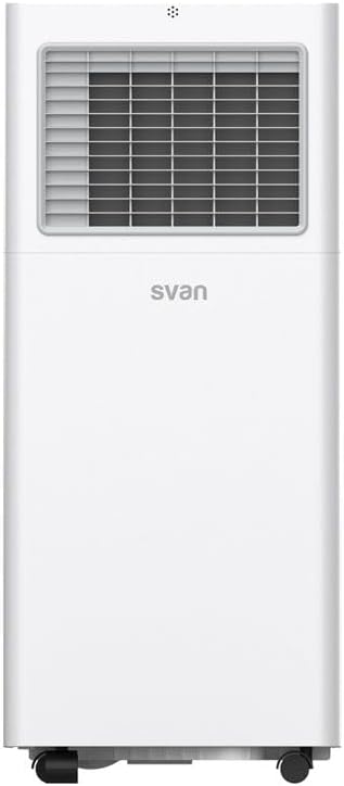 Svan Aire Acondicionado Portátil, 9000 BTU. SAAP900F. Solo frío, Display LED Táctil, Temporizador, Mando a Distancia, Kit instalación ventana incluido, Clasificación Energética A