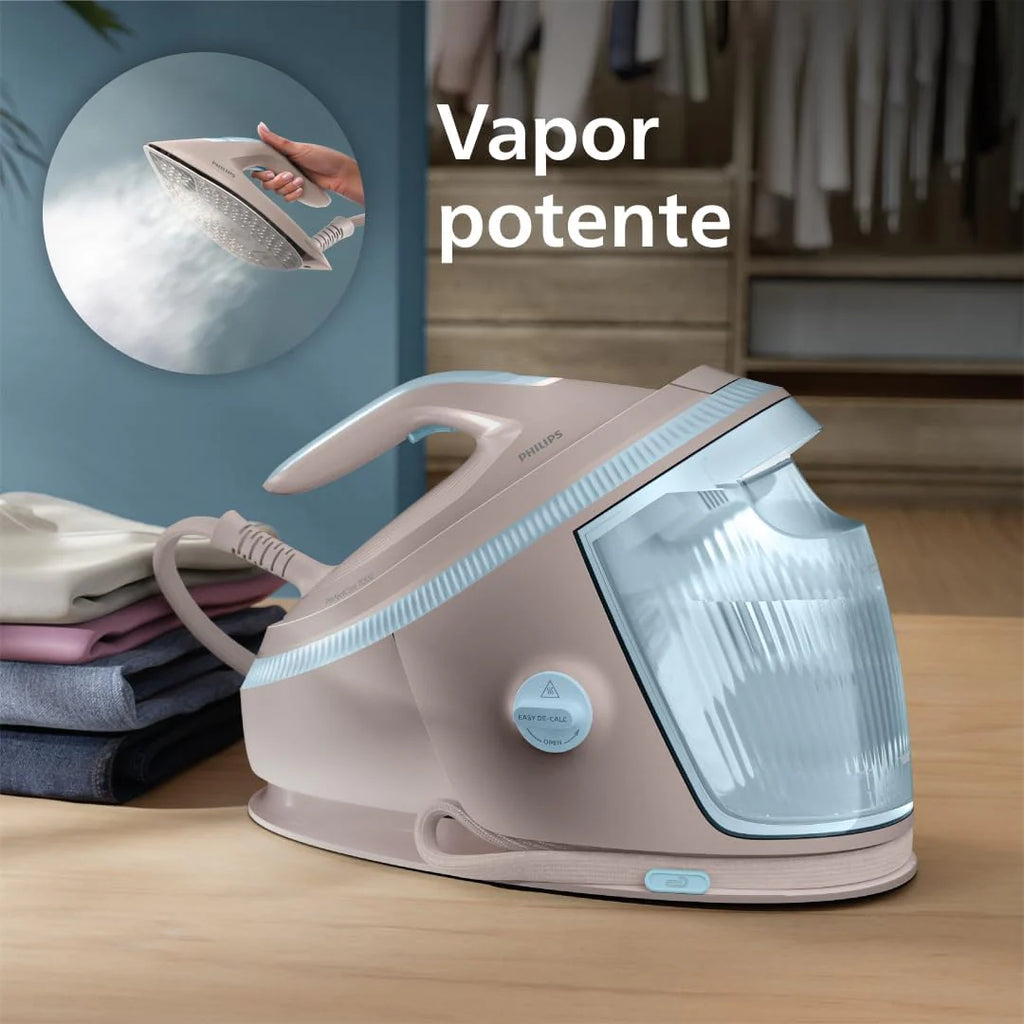 Philips PerfectCare Series 7000 Ironing Center – Steam Stroke 600 g, Pressure 8.5 Bar, OptimalTEMP, SteamGlide Elite Sole, Removable Reservoir 1.5L, Vertical Ironing, Easy De-Calc (PSG7200/60)