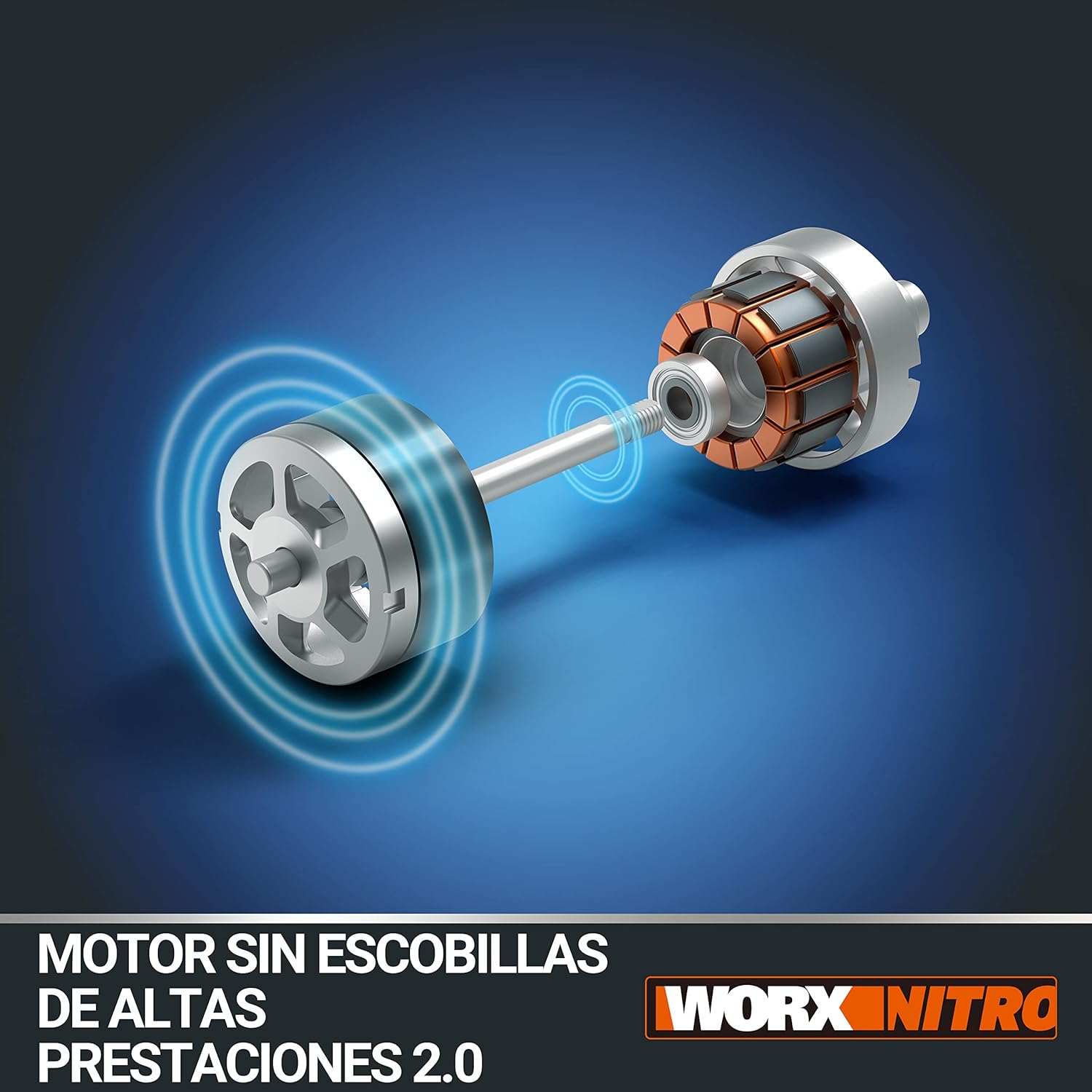 WORX WG543E Soplador de Hojas 20V-4Ah Nitro, superligero 1,7Kg, Motor brushless, 209Km/h, turbina Alto Volumen y Velocidad, para Limpieza de Jardines, Caminos y parcelas, Incluye batería y Cargador