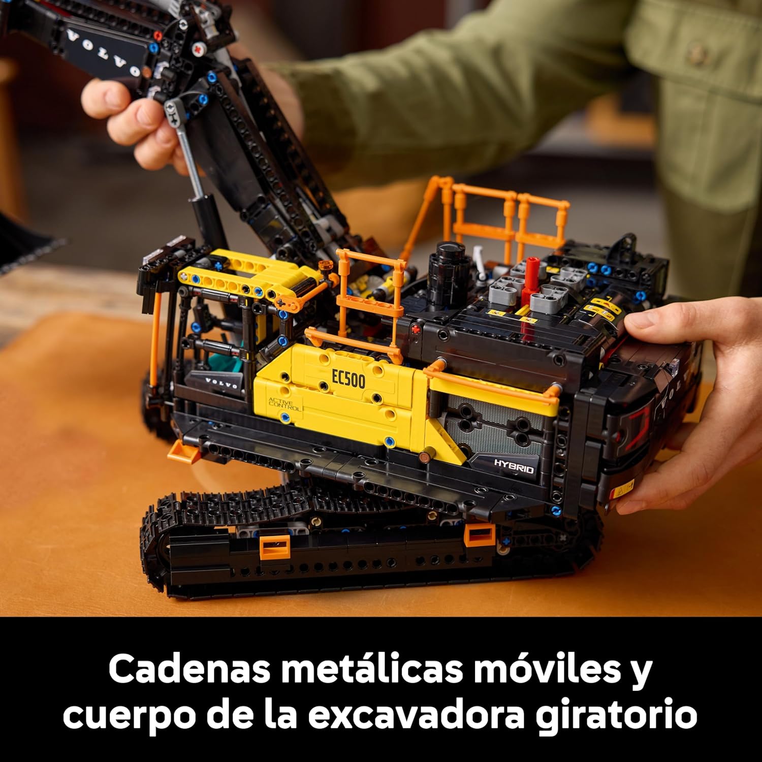 Technic Excavadora Volvo EC500 Hybrid - Kit de Maquetas para Adultos de Vehículo de Obra Motorizado con Brazo Móvil, Orugas, Martillo y Pala - Idea de Regalo para Hombres 42215