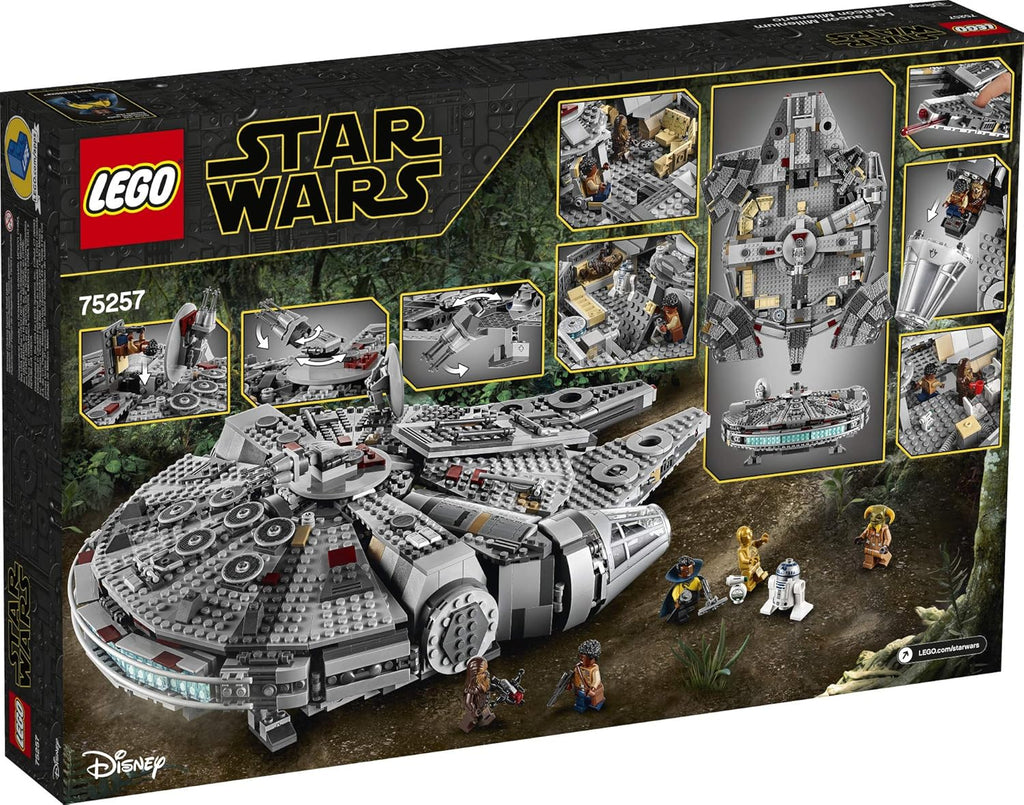 Star Wars: The Rise of Skywalker Millennium Falcon 75257 Starship Model Building Kit and Minifigures, New 2019 (1,351 Pieces)
