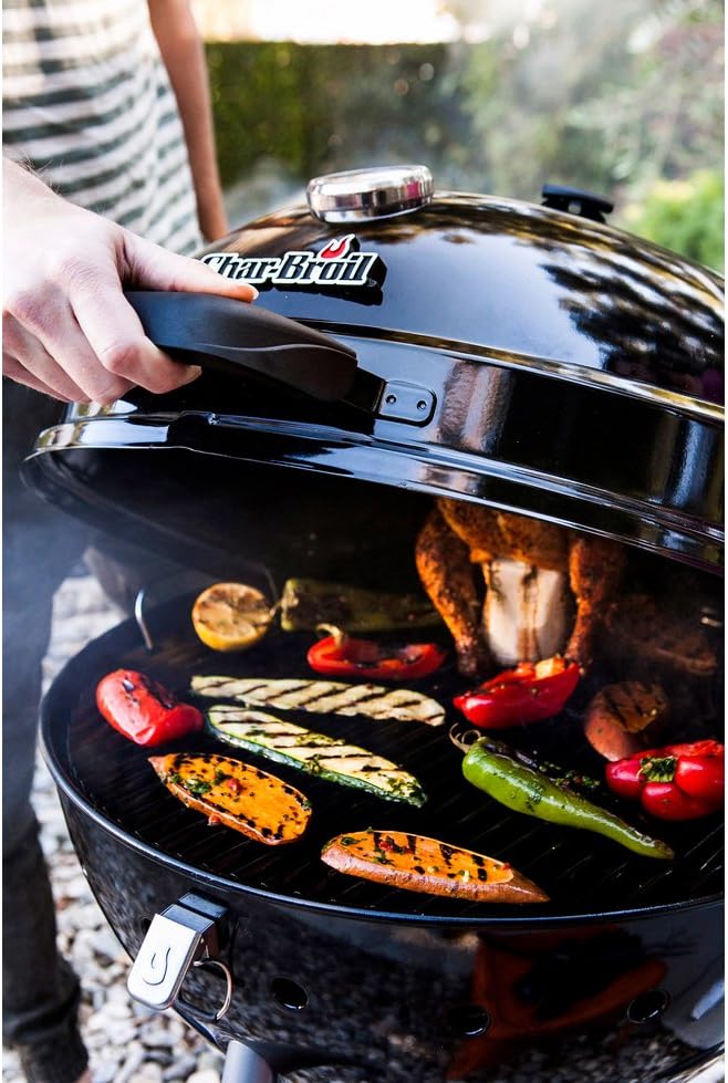 Char-Broil Kettleman Charcoal Barbecue - Kettle Charcoal Grill, TRU-Infrared Technology, Removable Ash Tray - Optimal for Outdoor, Garden & Patio Cooking