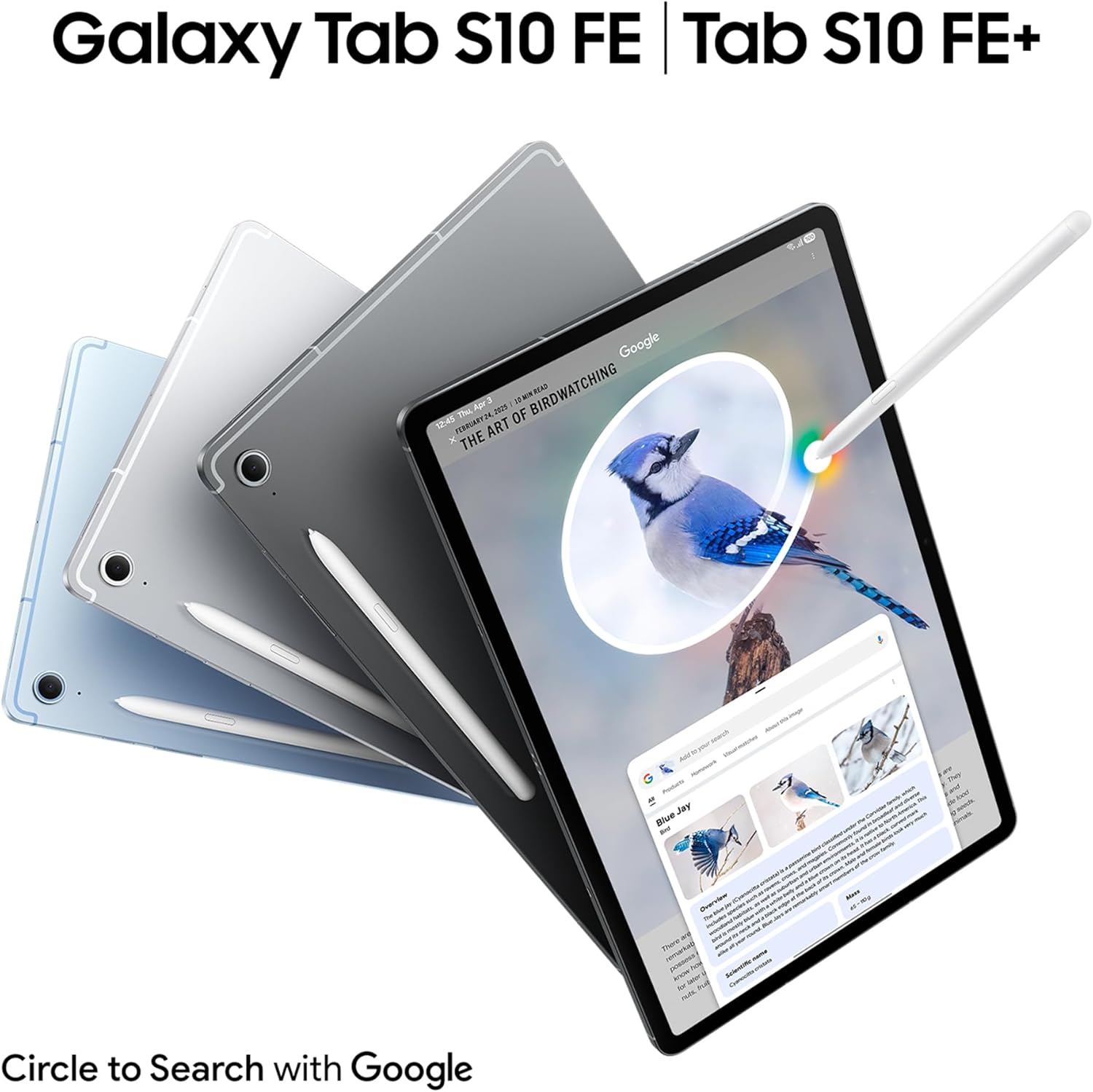 Galaxy Tab S10 FE 256GB, Tablet Android + S Pen, Galaxy AI, 8GB RAM, Pantalla de 10,9", Batería de Larga Duración, Azul, Garantía del Fabricante 3 Años + 1 Año Extra