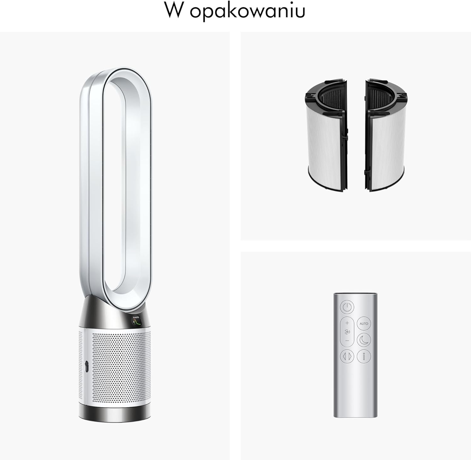 Dyson Purifier Cool PC1 chłodzący oczyszczacz powietrza o dużej mocy (Biały/Biały)