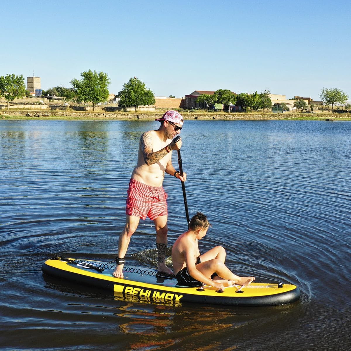 BEHUMAX - Tabla Paddle Surf Hinchable Be Wave Kids 8.6" Superficie Antideslizante,Pala de Remo Desmontable, 260 x 76 x 15 cm, 15 PSI, Kit Especial de Accesorios