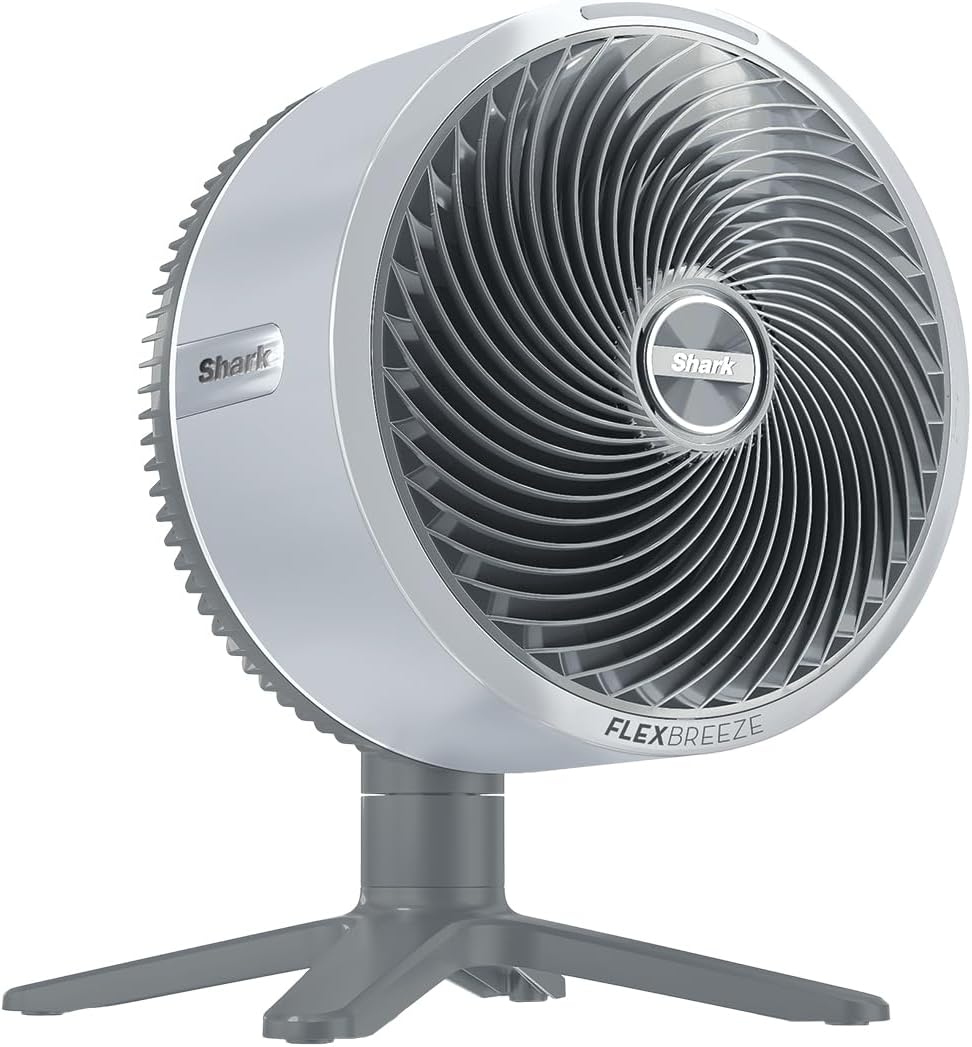 Shark FlexBreeze TableMate Wentylator bezprzewodowy wewnętrzno-zewnętrzny, do 24 godz. pracy, wydajne chłodzenie, zasięg 20 m, cichy, 5 szybkości, oscylacja, zdalne sterowanie, zimowa mgła, FA150EU