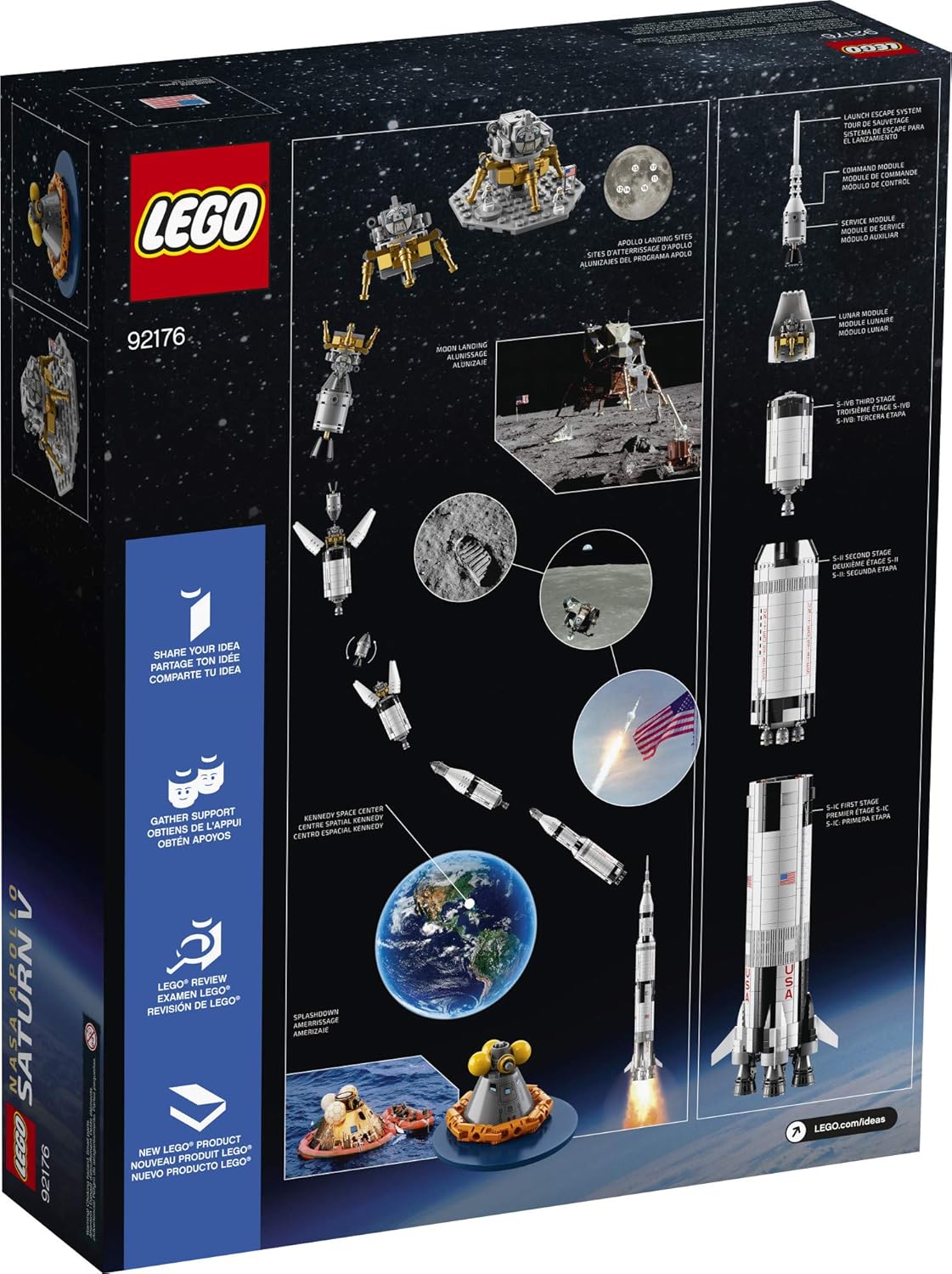 Ideas NASA Apollo Saturn V 21309 Building Kit (1969 Piece)