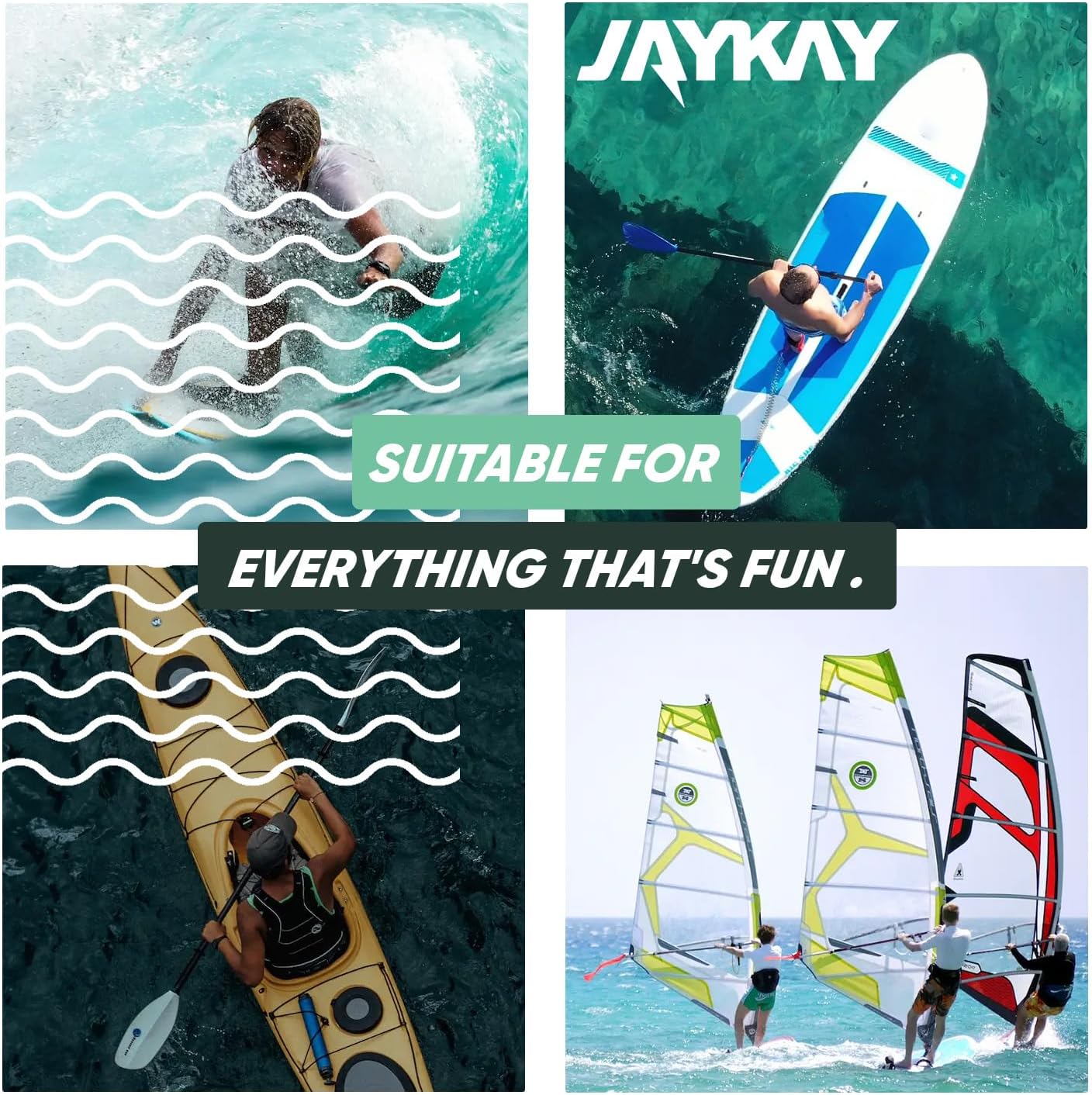 JayKay Sup E-Fin | Aleta eléctrica para Tabla de Sup, Kayak y Windsurf | hasta 6 Horas de
