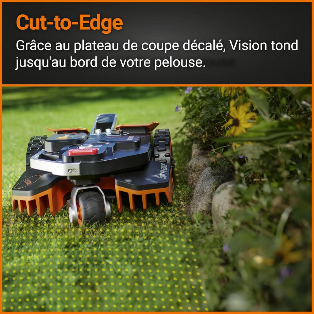 WORX Landroid Vision M550 WR205E Robot cortacésped para Jardines de hasta 550 m² – Robot cortacésped Inteligente sin Cable de limitación – WiFi y Bluetooth – prevención Activa de obstáculos con