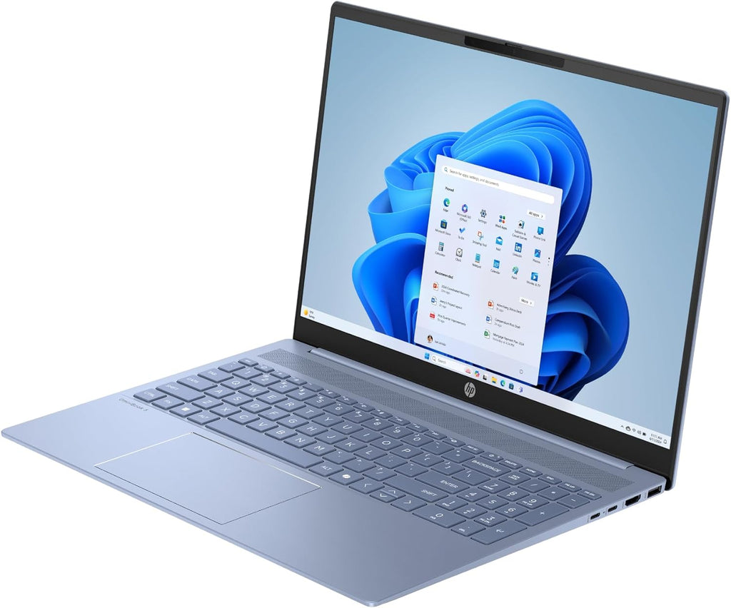 HP OmniBook 5 16″ OLED, Ordenador portátil (Procesador AMD Ryzen AI 7 350, 32GB RAM, 1TB SSD, Gráficos AMD Radeon 860M, Windows 11 Home) Azul - Teclado QWERTY Español