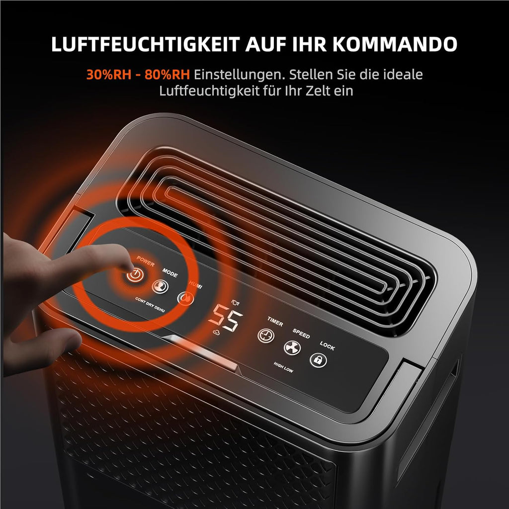 SPIDER FARMER Deshumidificador actualizado de 12 litros, deshumidificador eléctrico con cable RJ12, descongelación automática, función de temporizador de 24 horas, deshumidificador para tienda de