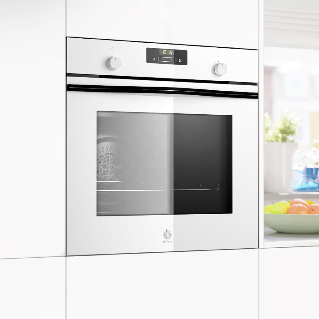 Balay – Horno multifunción, 60 cm de ancho, 71L, Serie Cristal, Función Freidora de aire, Aqualisis, blanco, 3HB5159B4