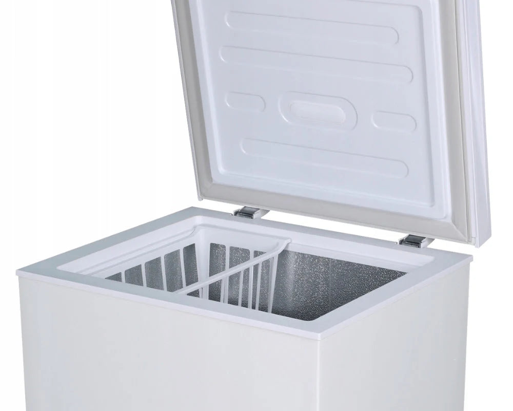 MAŁA ZAMRAŻARKA SKRZYNIOWA 2w1 LODÓWKA 100L KOSZ LED BIAŁA