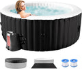 Hot Tub hinchable para 4 personas, 2400 W interior/exterior, piscina de spa de invierno, con 120 chorros de aire, protección contra heladas, 799 litros, a prueba de fugas, ahorro de energía