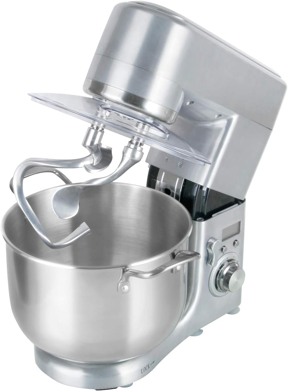 RGV Pastaprof PL10S amasadora planetaria, capacidad 10 l, doble gancho, 1500 W, 6 velocidades, color plateado, W