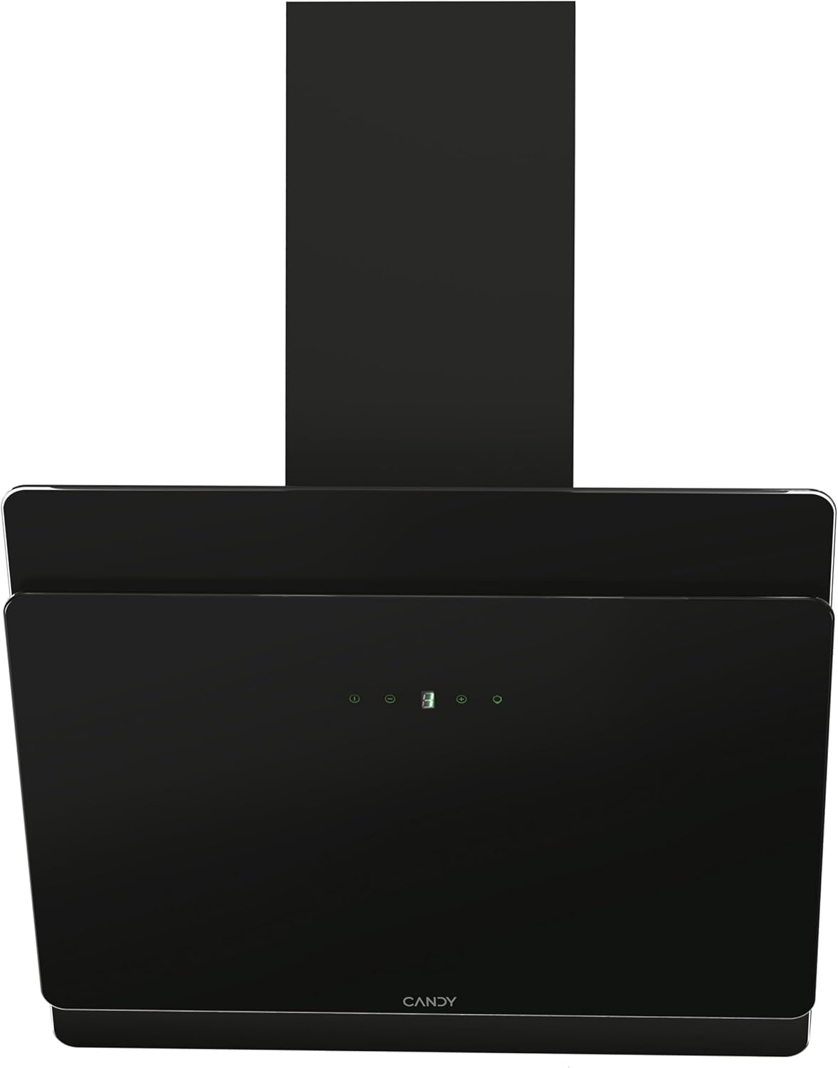 Candy CDG6CBP8B, Campana Decorativa 60 CM, 4 Niveles de Potencia, 611 M3/H, Control táctil, Filtros de Aluminio Antigrasas y Filtros de Carbono Incluidos, Iluminación LED, 62DB, Negro