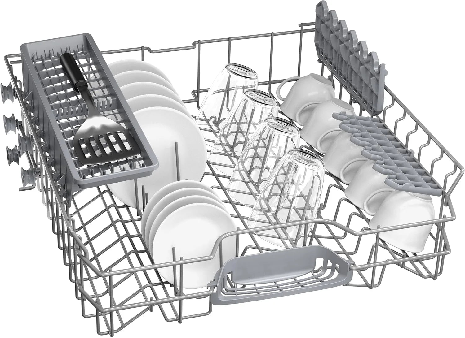 Balay 3VF5012NP Integrated Dishwasher, 60 cm, Extra-Quiet Motor, Automatic Program, Grey
