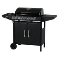 Barbacoa A Gas "festa 5" - 5 Quemadores (1 Lateral) - 12.9 Kw - Negro
