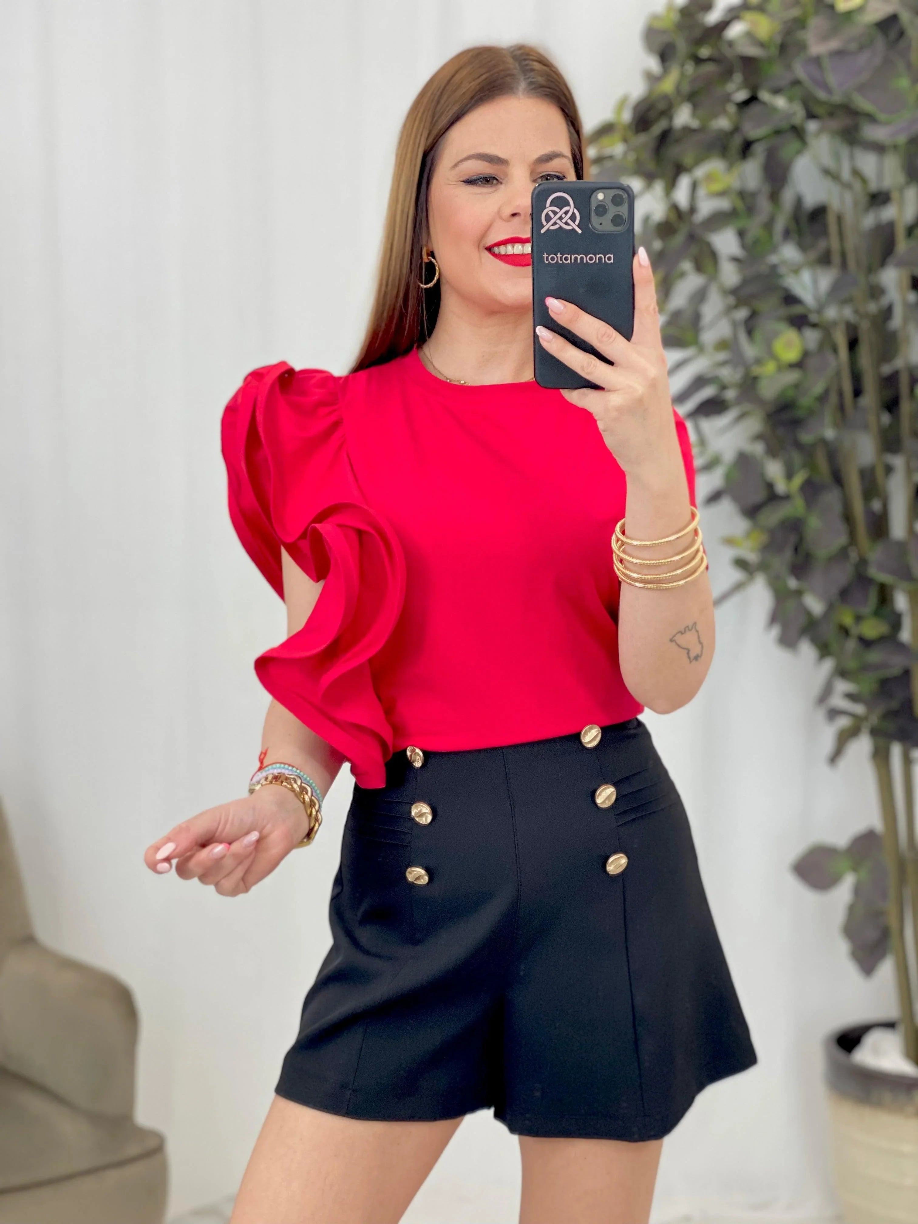 CAMISETA VOLANTES LISA