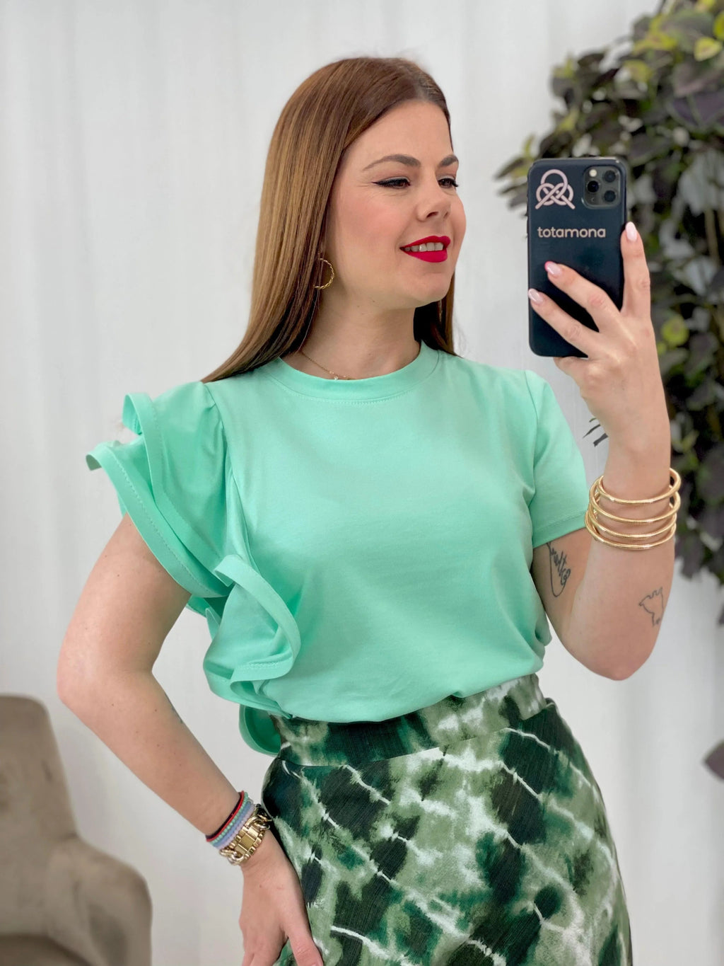 CAMISETA VOLANTES LISA