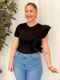 CAMISETA VOLANTES LISA