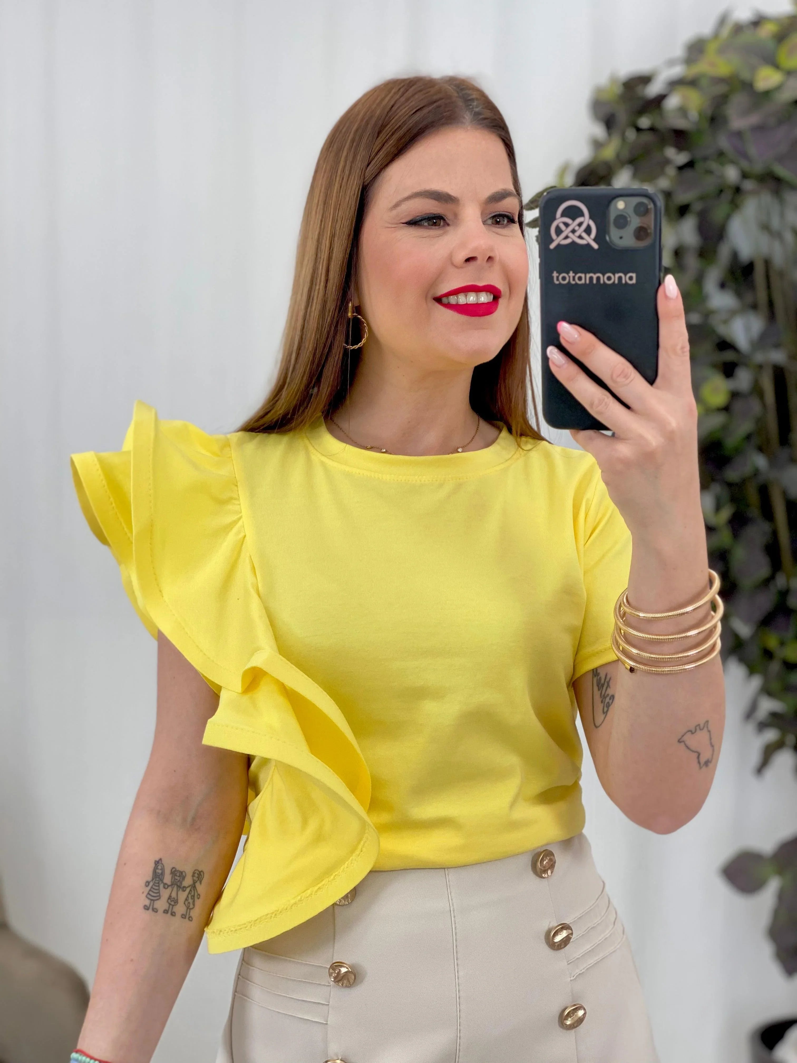 CAMISETA VOLANTES LISA