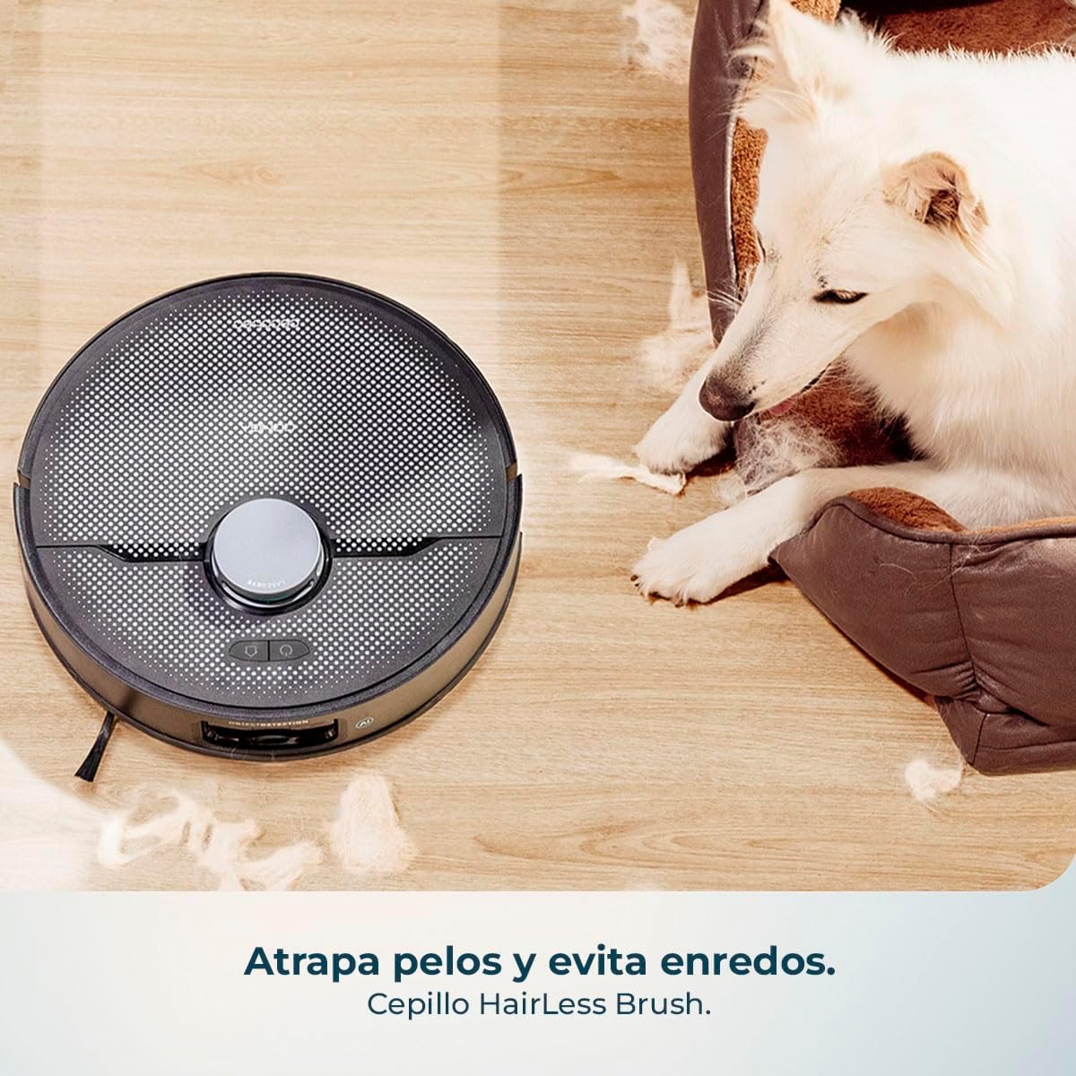 Cecotec Robot Aspirador y Friegasuelos con IA y Base Autovaciado Conga X70. Motor de Succión 15000Pa, Base 4 en 1, Tecnología Láser, Mopas Giratorias, Cepillo Lateral, App y Bluetooth