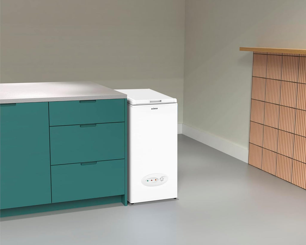 Edesa Congelador Horizontal EZH-0611, Altura 0.84 m, Termostato Ajustable, Fácil Limpieza, Alarma Integrada, Bajo Nivel Sonoro, Gran Capacidad 59 l, Potencia 60W, Color Blanco
