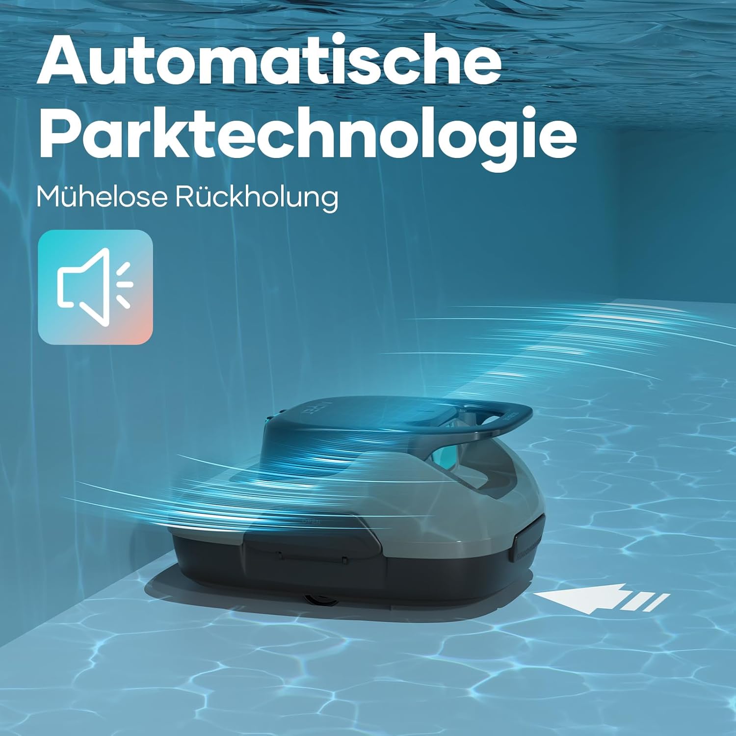 AIPER Robot de Piscina, Aspirador de Piscina inalámbrico a batería, Tiempo de Limpieza 90 Minutos, Limpieza automática con función de autoaparcamiento
