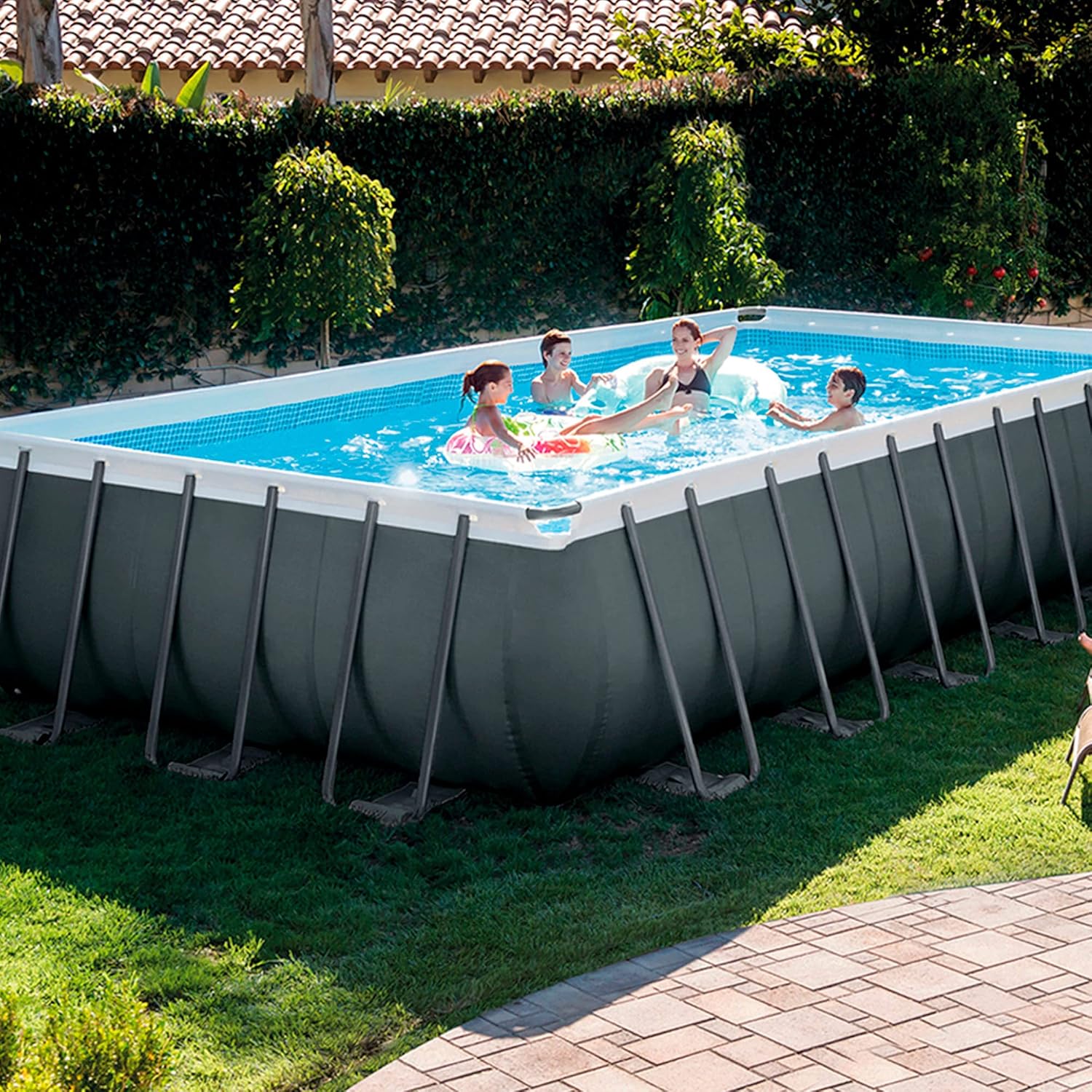 INTEX 55222 - Piscina Desmontable 732x366x132 cm Pack Deluxe + depuradora con clorador