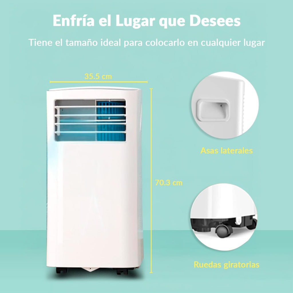 COMFEE Pingüino Aire Acondicionado Portátil 8000 BTU / 2000 Frigorías – Climatizador sin unidad exterior – Enfriador Silencioso Bajo Consumo con Kit de Ventana | 3x1 Refrigera, Ventila y Deshumidifica