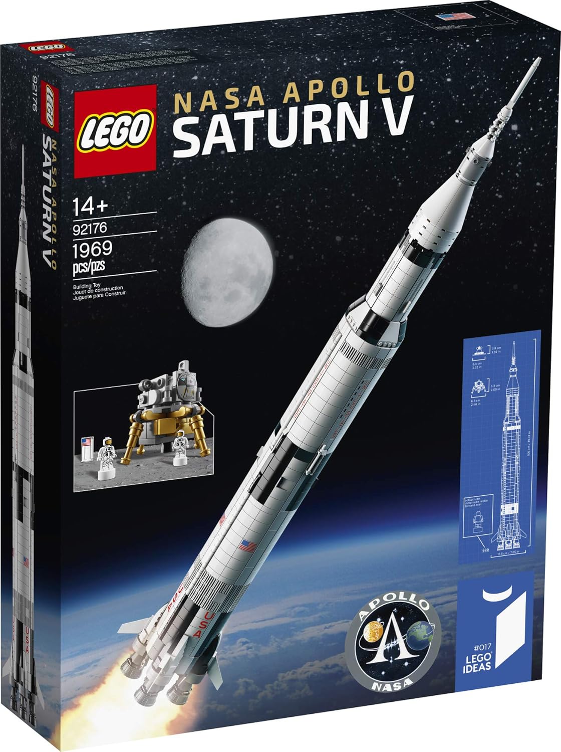 Ideas NASA Apollo Saturn V 21309 Building Kit (1969 Piece)
