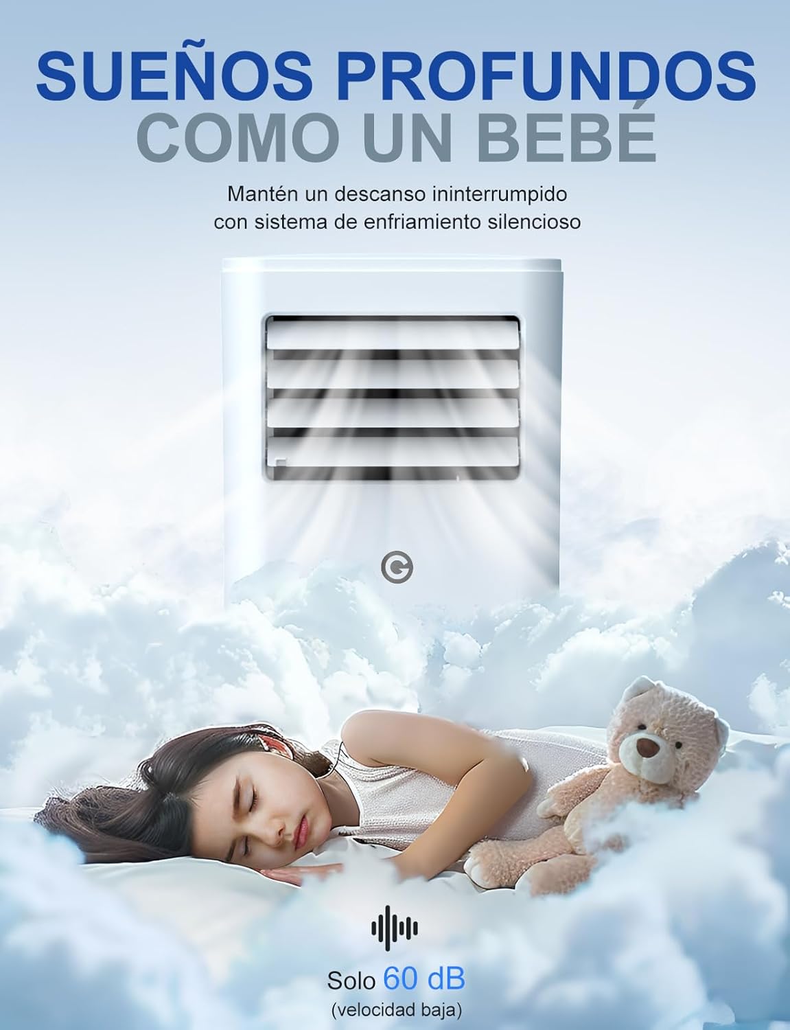 Aire Acondicionado Portátil 9000 BTU, 4 en 1