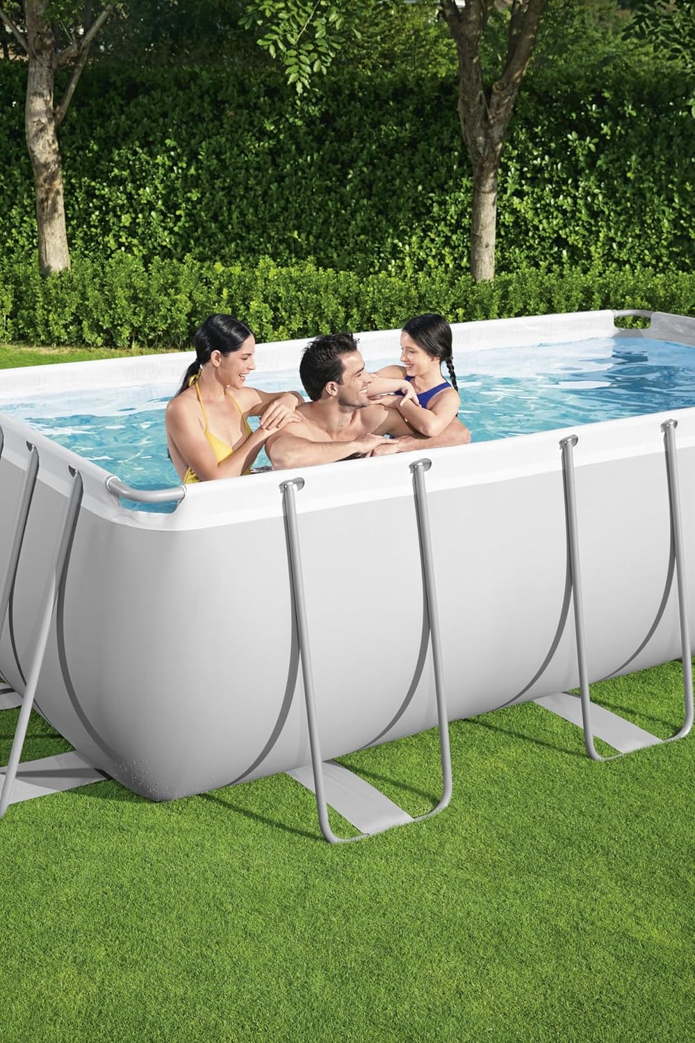 Power Steel™ 13'3" x 6'7" x 39.5"/4.04m x 2.01m x 1.00m Rectangular Pool Set