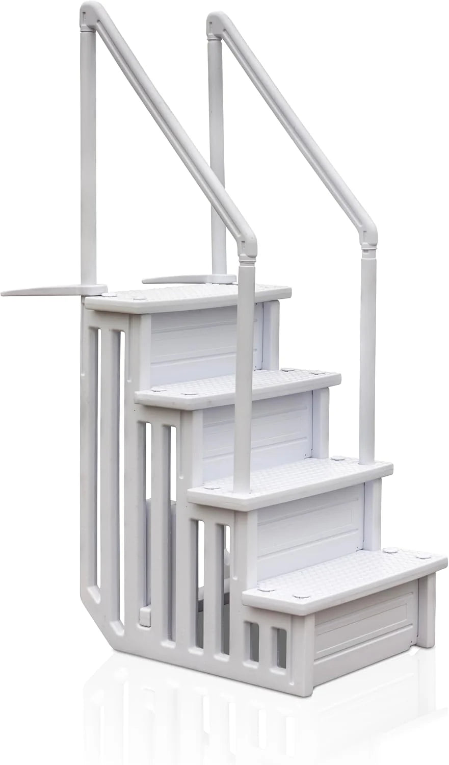 Gre EPE30 – Non-Slip Pool Ladder, Safety Ladder for 4 Steps, Synthetic, White, 80 x 92 x 206 cm