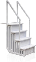 Gre EPE30 – Non-Slip Pool Ladder, Safety Ladder for 4 Steps, Synthetic, White, 80 x 92 x 206 cm