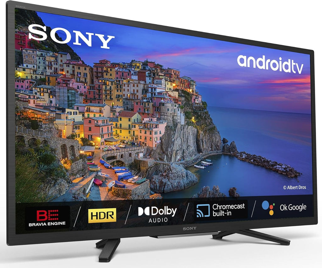 BRAVIA KD32W804 - Smart TV 32 Pulgadas HD Ready (Alto Rango Dinámico HDR, Android TV) Negro, Modelo 2022