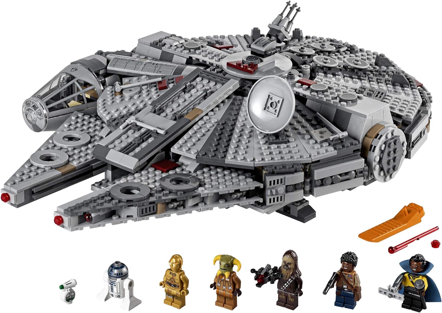 Star Wars: The Rise of Skywalker Millennium Falcon 75257 Starship Model Building Kit and Minifigures, New 2019 (1,351 Pieces)